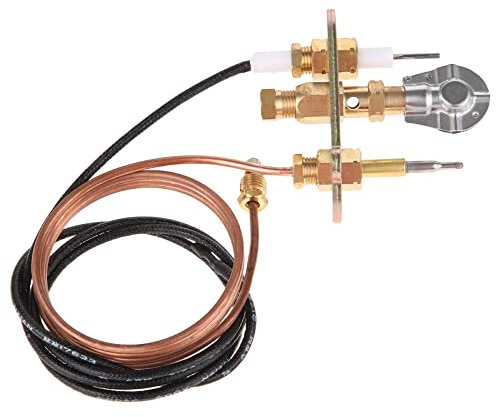Aupoko Kit piloto de quemador, termopar M8 x 1 y piloto de encendido de 900 mm, kit de encendido de propano, piezas de repuesto de seguridad para calentador de gas natural, hoguera, chimenea