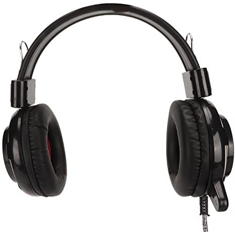 Gaming Headset with Noise Cancelling Microphone, Dual 3.5mm + USB Wired Gamer Headphones with Adjustable Volume, PC Gaming Headphones for PS4, PC, Laptop, Etc