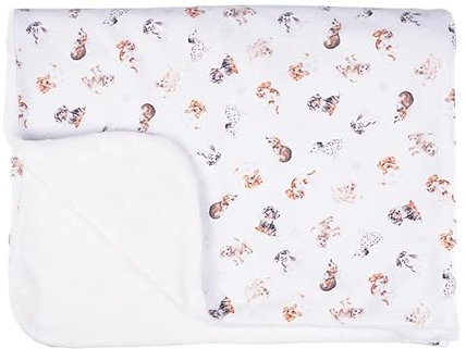 Wrendale Designs Little Paws Babydecke mit Hunde- und Welpenaufdruck
