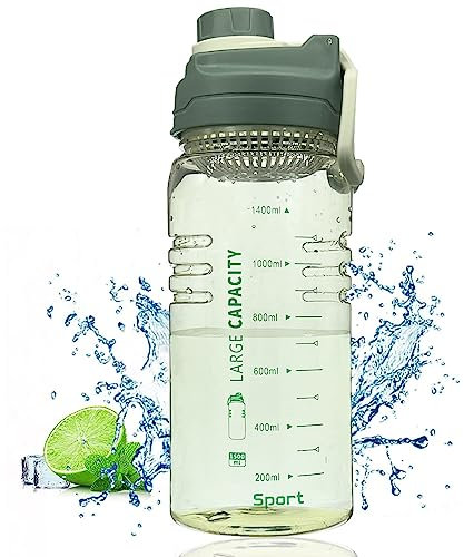 EHOTER Trinkflasche Wasserflasche Sport Trinkflasche 1.5L BPA Frei Ideale für Sportflasche Outdoor Fahrrad Camping Yoga Gym Auslaufsicher Sport Wasserflasche