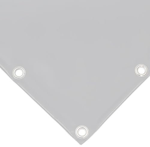 Toile Imperméable en PVC 650 GR/m² avec Œillets Tous Les 50 cm et Ourlet de Renforcement, Bâche en Plastique Résistante au Vent, à la Pluie et Anti-Moisissure, Gris (3 x 7 m)