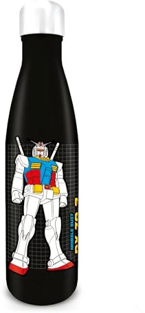 Pyramid International Gundam Water Bottle (About Time Design) 540ml Metal Water Bottle, Kids Metal Water Bottle - Official Merchandise