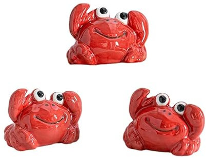 OSKOUR Set Of 6/12PCS Red Crab Chopstick Rest Ceramic Reusable Forks Holder Stand Spoon Pillow Set Rack Japanese Chinese Style For Table Decor