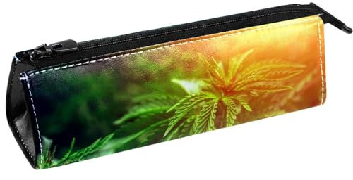 VAPOKF Leaf Bush Stifttasche Schreibwaren Beutel Bleistift Tasche Kosmetiktasche Tasche Kompakte Reißverschlusstasche, multi, 5.5 ×6 ×20CM/2.2x2.4x7.9 in, Taschen-Organizer