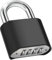 Diyife Cadenas Code 4 Chiffres, 52mm Cadenas Extérieur Etanche, Robuste et Antivol, 8mm Loquet Cadenas à Combinaison, Exterieur Serrure Porte de Garage, pour Jardins, Cours, Porte, Clôture, Casier