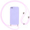 Vauki Funda para iPhone 8 Plus/iPhone 7 Plus con Cuerda, Carcasa Silicona AntiChoque con Correa, Case con Ajustable Colgante Collar Suave Cuello para iPhone 8 Plus, Cordón-Púrpura