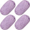 4 PCS Anfänger T-Shirt Garn Elastischen Stoff für DIY Stricken, Spaghetti Garn Dicke für Hand DIY Tasche Decke Kissen Häkeln Projekte, Home Decor (Lila)