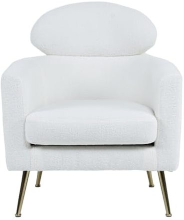 Home ESPRIT Sessel weiß Silber Metall 71 x 75 x 95 cm