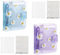 NIYATA 2 Sets Mini-Ordner, mit 3 Ringen, Mini-Einbanddeckel, transparent, Notizheft mit losen Blättern, mit Innenpapier, Aufbewahrungstasche, Mini-Taschenbücher