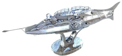 Metal Zone Nautilus 3D-Puzzle aus Metall, Nautilus U-Boot-Modell, 3D-Metallpuzzle für Erwachsene, 16,6 x 3 x 5,3 cm