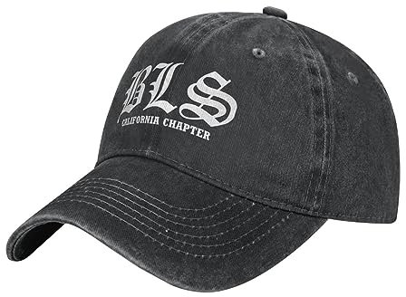 KWQDOZF Black Music Label Music Society Baseballkappe Vintage Washed Denim Cap Unisex Casual Outdoor Sport Hut Schwarz