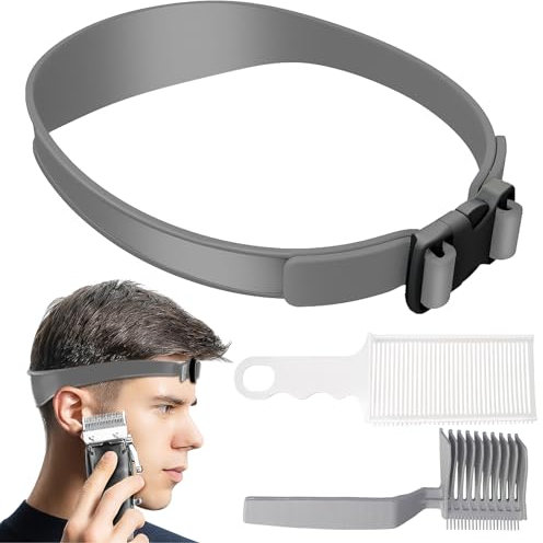 Haarschneidekamm Friseur und Verstellbare Haarschneide Schablone übergang Set Silikon Haarschnittband Professionelle Haare Schneiden Hilfe Haarschneidehilfe Haare Selber Schneiden Fade Kamm Guide