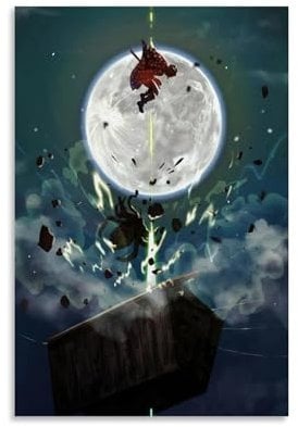 MNABSO Demon Slayer Agatsuma Zenitsu Art Poster Dekorative Malerei Leinwand Wandkunst Wohnzimmer Poster Schlafzimmer Malerei 12x18inch(30x45cm)