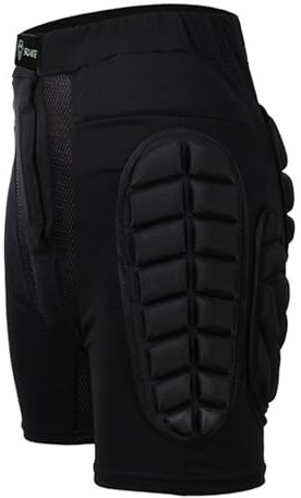 Hüftschutz - Hüftpolster Shorts Schutz | Bequeme Und Atmungsaktive Crashhose Mit Hüft- Und Steißbeinschutz Für Snowboarden, Skifahren, Eislaufen, Skateboarden, Schwarz