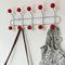 Piuytrew Patère en Bois Boule Murale Porte-Manteau en métal avec 10 Crochets colorés Porte-Manteau Plusieurs Couleurs au Choix,4