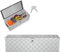 LZQ Aluminium Transportbox mit Deckel, 990x330x254 mm, Alukiste mit Schloss für Werkzeuge, stabil und wasserdicht, Deichselbox für Fahrzeuge und Anhänger (Silber)