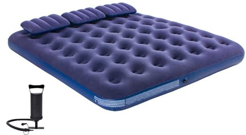 Outraveler King Size Air Mattress Inflatable Bed with Pump and Pillows,Blow Up Mattress for Camping and Home
