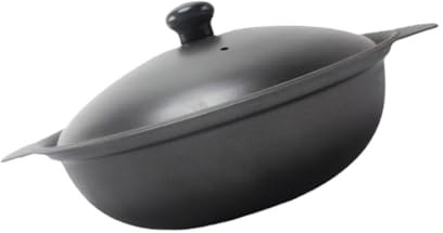 Cabilock Cocotte en Fonte pour Riz et Poulet Braisé Marmite à Couvercle Résistante Chaleur Ustensile Cuisine Pratique Maison 1 Pièce