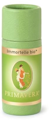 PRIMAVERA Ätherisches Öl Immortelle bio 1 ml - ideales Duftöl für die Aromatherapie, Duft: krautig, süß - vegan