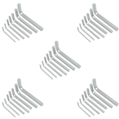 Feriuzymix Juego de 5 llaves de cabeza cuadrada en forma de L de acero para electrodomésticos, destornillador