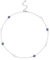GW Perlenkette Damen - Elegante Perlen Kette mit 4 Schwarzen und 4 Weißen Perlen, 45+5 cm Länge, Perlenkette für Alltag, Geburtstag Geschenk für Frauen, Silberfarben