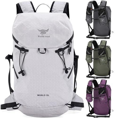 Kimwadalh Kleiner Rucksack 15L Wanderrucksack für Damen Herren Rucksäcke für Radsport Outdoor Trekkingrucksack Klein Sportrucksack für Schule,Reisen,Radfahren,Wandern