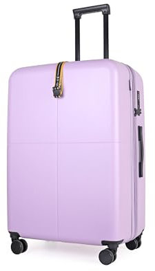 JLY Großer Reisekoffer 77cm – 100% Covestro Polycarbonat Hartschale, Reißverschlussfrei, TSA Schloss, Leicht & Robust, Erweiterbar, Ultraleise Doppelrollen, Traumhaftes Flieder