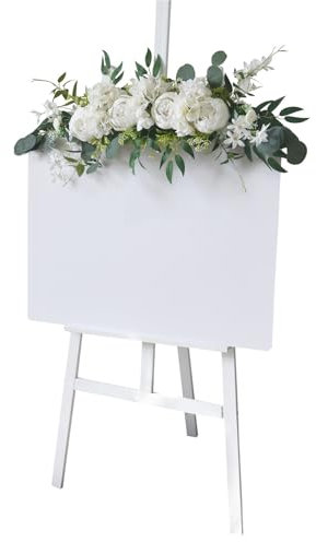 our fave Artificial Flower Swag Wedding Welcome Sign Decoration for Wedding Party Reception Backdrops Table Centerpieces