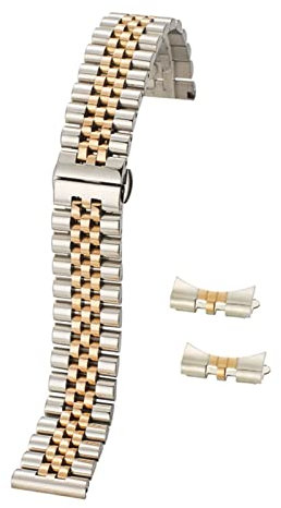 SAyfur Schmetterlingsschnalle Edelstahl Uhren -Uhr -Armband Feststoff -Metall -Uhr -Gurt gebogen Full of stars