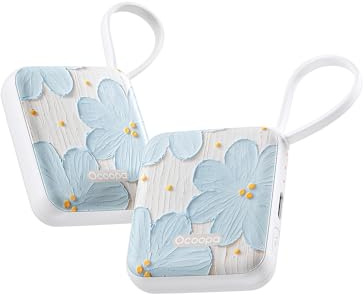 OCOOPA Handwärmer Elektrisch 2er Set, 3 Stufen Wärme, Schnelles Aufheizen, 4000mAh Taschenwärmer Wiederverwendbar, Elektrische Handwärmer Aufladbar USB, Geschenke für Frauen, Outdoor im Winter