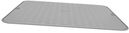 PEPLAYTAL Silicona Antideslizante Estera Secar Platos Mediana Alfombrilla Fregadero Cocina para Escurrir Vajilla Frutas Verduras Protectora de Encimera y Bandeja Recogida Goteo