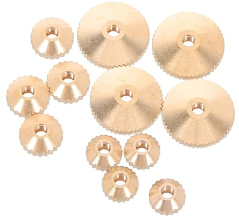 TEHAUX 12pièces Écrous à Main Et Aiguilles Laiton Lot pour Réparation Mécanismes Horloge Murale Et Pendule De Cheminée DIY