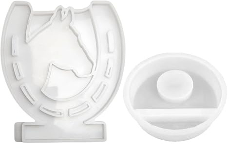 Lodoot Silikonform für Kerzenständer aus Gips, Kerzensockel, Pferdekopf, Kerzenhalter, Ornament, Heimdekoration, Form