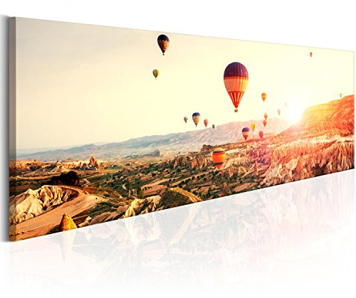 murando - Leinwandbild Natur Ballon Ballonfahrt, 135x45 cm, 1-teilig | Hochwertige Leinwand, sofort aufhängbar, ideal fürs Wohn- oder Schlafzimmer, wasserfest und lichtecht, langlebig, stilvoll