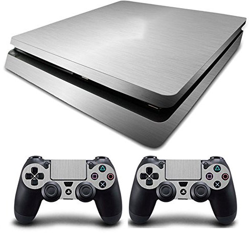 Happyit PS4 Slim Skin Sticker Autocollant Protecteur de Peau de décalque de Vinyle pour Sony Playstation 4 Slim Console + 2 Peaux de contrôleur (A) (A3)
