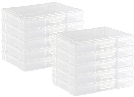 novelinks Transparent 4 x 6 Photo Storage Boxes - Photo Organizer Cases Photo Keeper Picture Storage Containers Box for Photos - 10 PACK (Clear)
