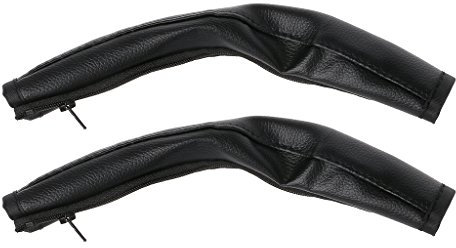 XUEQI Kinderwagen Armlehne Schutzhülle, Leder Kinderwagen Kinderwagen Griff Sleeve Cover mit Reißverschluss