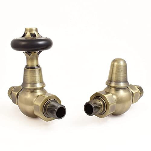 Hot Flow | Firth Traditional Manual Radiator Valve - Antique Brass (Straight Manual)