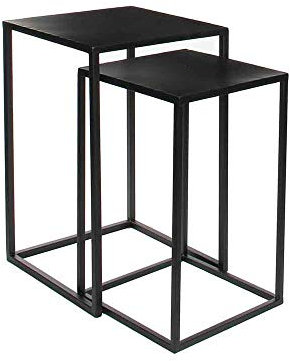 Mica decorations Goa Beistelltisch - L35 x B35 x H55 cm - Metall - Schwarz