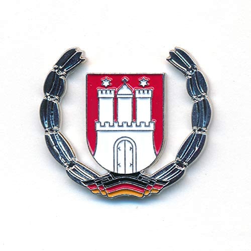 hegibaer Hansestadt Hamburg Wappen Elbe Hafen HH Deutschland Badge Pin Anstecker 0920