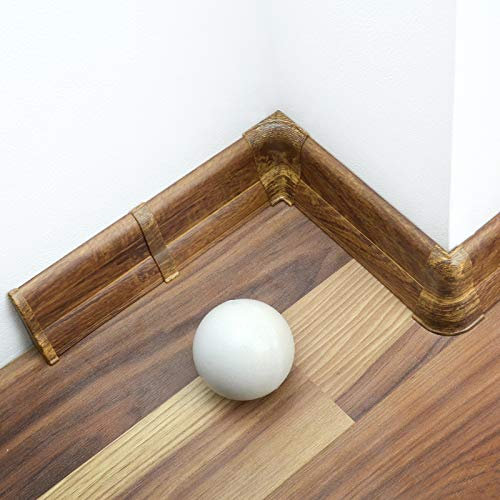 [DQ-PP] 2 Meter Sockelleiste 62mm PVC Eiche verbrannt Laminatleisten Fussleisten aus Kunststoff PVC Laminat Dekore