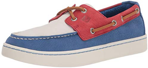 Sperry Men's Gold Cup 2-Eye Boat Shoe, Red, White, Blue, 6 UK