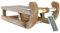 Home & Styling Holz-Schlitten mit Schlitten, Weihnachtsdekoration, klein, weiß gewaschen