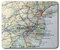 Destination Vinyl Ltd Comfortable Mouse Mat - America New York Map Travel 23.5 x 19.6 cm (9.3 x 7.7 inches) for Computer & Laptop, Office, Non-slip Base - RM3658