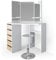 Vicco Eckschminktisch Arielle, Kosmetiktisch mit Spiegel, Weiß/Sonoma/Sonoma, 110 cm mit Hocker