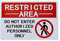 dojune - Restricted Area Schild – Do Not Enter Authorized Personnel Only Schild Metall Warnschild Hofschild