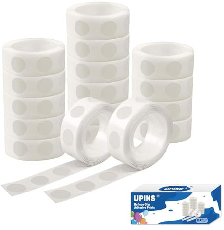 UPINS 1500PCS Balloon Glue Removable Dots Adhesive Tape Double Sided Glue Point for Scrapbook Party Wedding Decoration, 15 Rolls