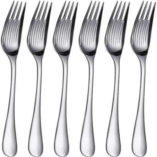 Tenedores Arroceros de Acero Inoxidable para completar tu Vajilla - Set cubiertos, cubertería acero inoxidable, cruz de malta cubertería - 20 cm (6 Unidades)