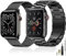 baklon 2 Pezzi Compatibile con Cinturino Apple Watch 38/40/41mm, Cinturino in Acciaio Inossidabile di Ricambio Sportivo Compatibile con iWatch series Ultra2/Ultra/SE2/SE/9 8 7 6 5 4 3 2 1 Nero
