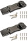 QWORK® Keyed Hasp Locks, Twist Knob Keyed Security Hasp Door Bolt Latch, Security Hasp for Front Door, Garage Door, Wooden Box, Windows, Cabinets, 4 Inch / 100mm, Black, 2 Packs